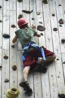 Chris on climbing wall