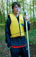 Leaning on Shovel