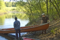 Launching Canoe