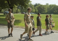 Representing the troop in the town parade