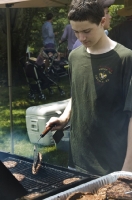 Cool, calm grill-man