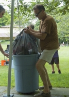 Who was this guy going through the garbage?