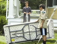Kris and Kent hose Pierce House table