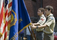 Adam and Ben, our color guard