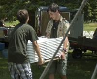 Setting Chairs for the Wedding