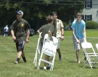 Setting Chairs for the Wedding